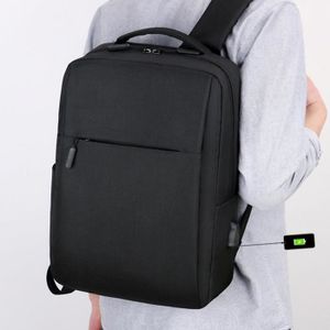 SAC À DOS Sac à Dos Ordinateur Portable 15.6 pouces Elegent en Oxford avec Port USB pour Homme College Quotidienne Voyage - Noir 29x12x40cm