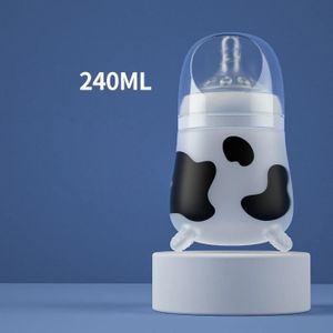 BIBERON  240ML - BiSantos en silicone imitant le lait maternel pour bébé, anti-colique, anti-étouffement, fournitures