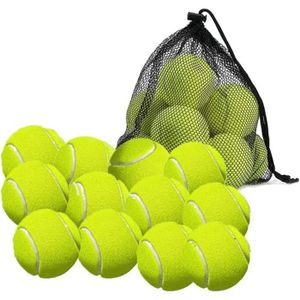BALLE DE TENNIS Lot De 12 Balles De Tennis Avec Sac De Rangement - ​​Balle De Tennis À Paroi Épaisse De Qualité Supérieure - Pour Le Tennis