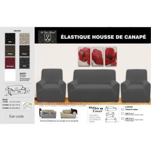 HOUSSE DE CANAPE Housse de Canapé Lycra  3+1+1 - Lin