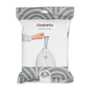 BRABANTIA - Lot de 12 rouleaux de 10 sacs poubelles 45 l blanc code L (dont  1 offert)