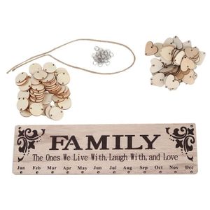 FAMILOVE ™ - Plaque Calendrier d'Anniversaire pour Famille et Amis