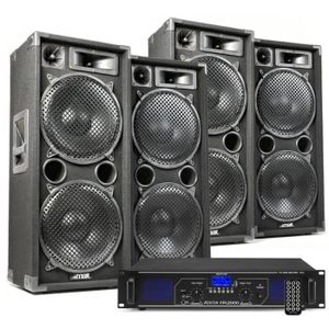 PACK SONO Kit sono DJ avec 4x haut-parleurs MAX212 et amplif