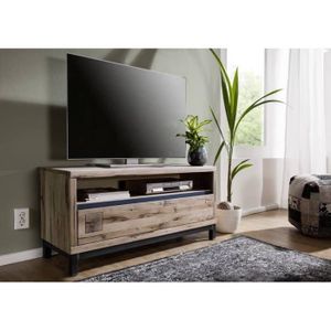 Meuble Tv Bois Massif De Chene Sauvage Huile Bianco