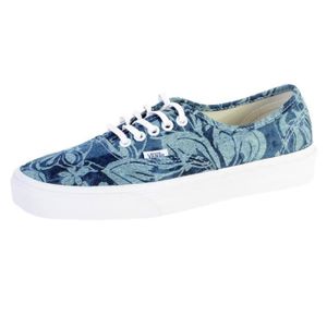 SKATESHOES Chaussures Vans Authentic Indigo Tropical Noir pour Femme - Confort Exceptionnel et Durabilité Tec Tuff