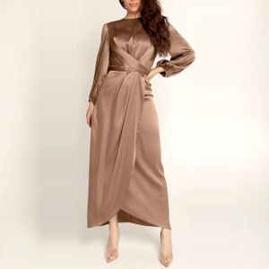 robe satin longue