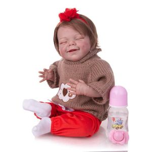 POUPÉE RUMOCOVO®   poupée Reborn de 20 pouces pour enfant, avec sourire, sommeil réaliste,  toucher doux,  cadeau d'anniversaire