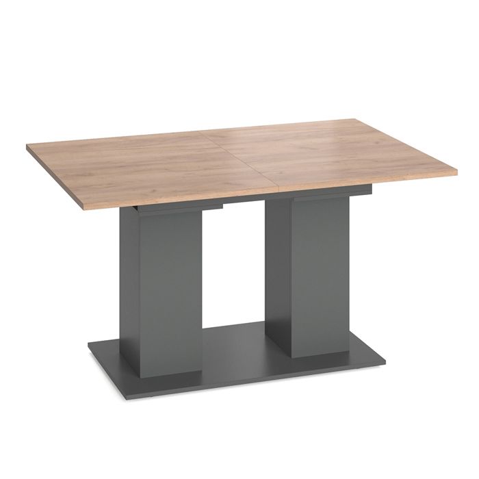 Table à manger extensible bois gris 160cm à 200cm - PHOENIX