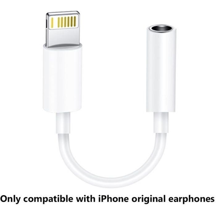 TD® Adaptateur Apple Lightning vers Jack 9mm Connecter Écouteurs Jack Avec  périphérique Apple Ecouter Musique Facilement Avec Câble - Cdiscount  Téléphonie