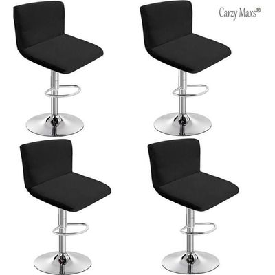 Wiliharui Lot de 4 Housses de Tabouret de Bar Amovibles - Housse de Protection Extensible pour Chaise de Salle à Manger, Chaise de Bar, Chaise arrière, Vert