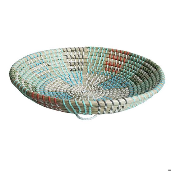 5 PCS Panier Mural Tissé Avec Crochet Tissé Suspendu L'herbe