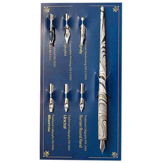 Porte-Stylo à Plume En Bois Avec 5 Pointes Interchangeables - Pour Calligraphie, Dessin, Écriture