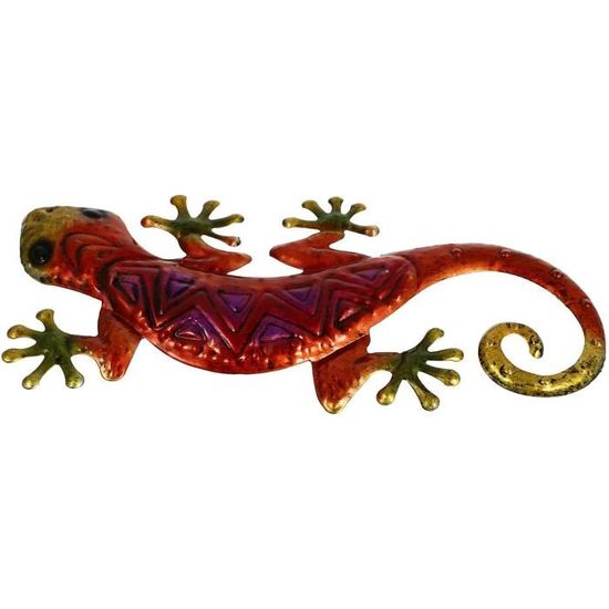 4 Sculptures Gecko En Métal Pour Déco Murale Intérieur/extérieur - Design Ludique, Facile à Accrocher