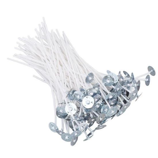 100 Mèches à Bougie En Coton 6 Pouces - Pré-ongletées, Pour Création De Bougies Maison