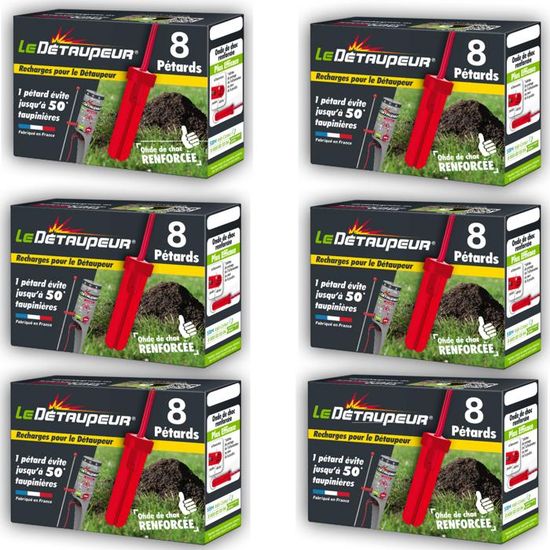 Détaupeur Accessoire DETAUPEUR Recharges X5 Piège Taupes - Etanches - Sécurité D'armement Detaupeur Petards Kit Complet Détaupeur Accessoire DETAUPEUR Recharges X5 Piège Taupes - Etanches - Sécurité D'armement Detaupeur Petards Kit Complet