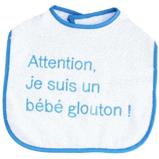Bavoir Bebe Brode Attention Je Suis Un Bebe G Cdiscount Puericulture Eveil Bebe