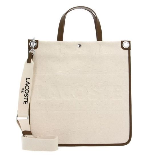 LACOSTE Heritage Canvas Shopping Bag Natural Tan [172385] sac à