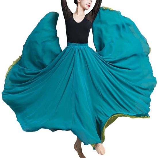 Jupe Danse Ventre Mousseline Soie - Maxi Gradins 96cm - Pour Spectacles Et Fêtes - Taille Ajustable