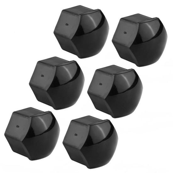 Lot De 20 Capuchons D'écrou De Roue - 17 Mm, En Nylon PA66, Noir/gris Argenté | Protection Anti-vol Et Décoration Pour Jantes De Voiture