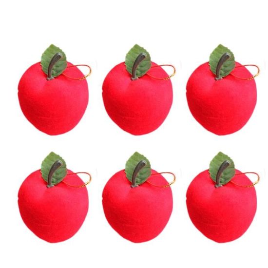 12 pcs 3 cm Pommes Rouges Rouge De Noël Ornements Suspendus Pendentif pour Cadeau Décoration  BOULE DE NOEL - DECORATION DE SAPIN