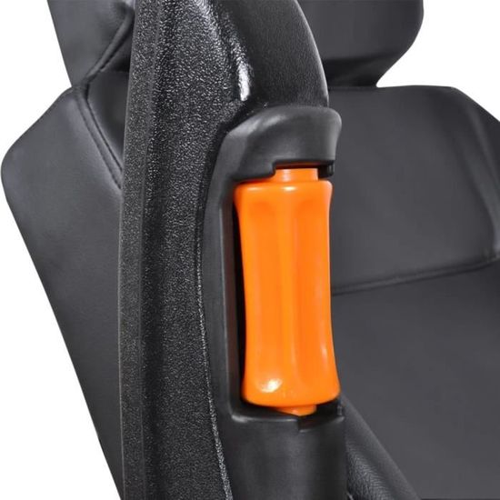 VidaXL Siège Tracteur Avec Suspension - Siège Remplacement Ergonomique Réglable 5 Positions Inclinaison, Rails 150 Mm, PVC Noir 50-130 Kg