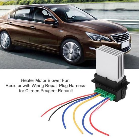 Résistance de Ventilateur moteur chauffage avec faisceau de câblage pour  voiture automobile Citroen Peugeot Renault - Cdiscount Auto