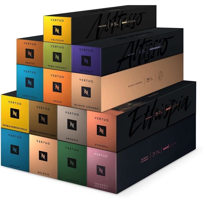 Vertuo Assortiment Découverte 150 Capsules Intensité de 4 à 9
