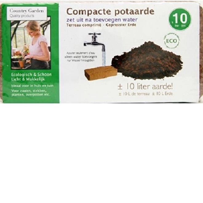 Terreau compresse terre brique coco - Jardinage jardin - 10L 650g - 166
