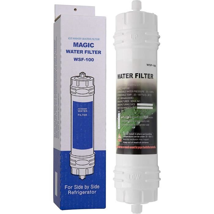 Magic Water Filter WSF-100 - Filtre à Eau pour réfrigérateur Samsung - Cartouche filtrante Externe pour frigo américain - Filtre e