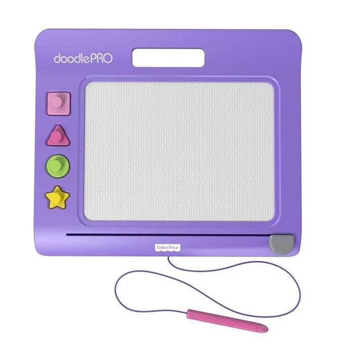 Fisher-Price Doodle Pro ardoise magique violette avec tampons, jouet pour enfant dès 3 ans, CHH61