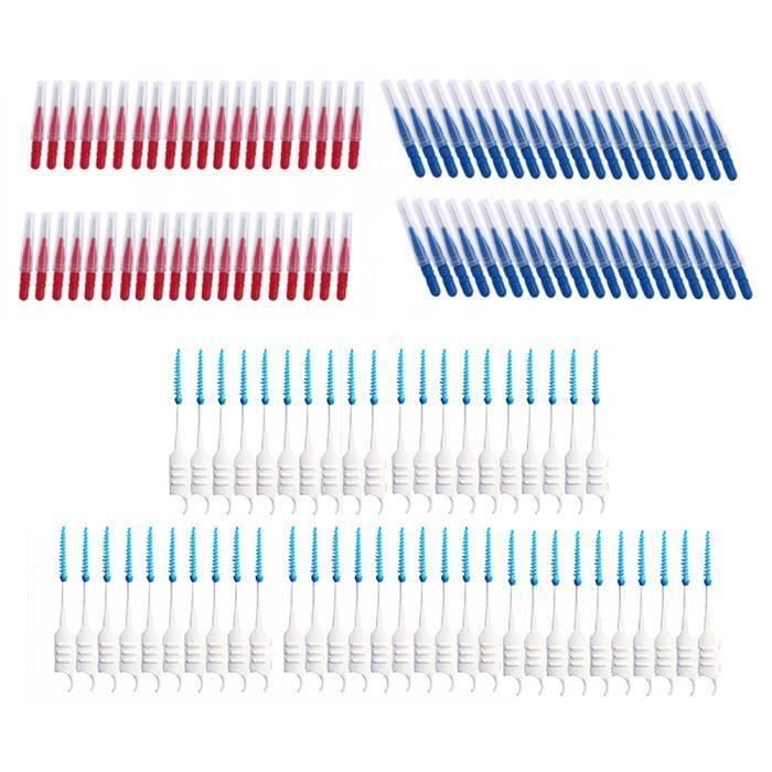 250 pcs Brossettes Interdentaires Portable Brosse ACCESSOIRES DE NETTOYAGE DU VISAGE - BROSSE - INSTRUMENT - TIRE-COMEDON