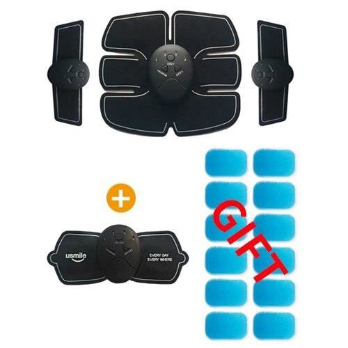 Appareil de Musculation Abdominale EMS Électrique Masseur D'impulsions Ab de Vibration Sans Fil Corps M - Modèle: Or -