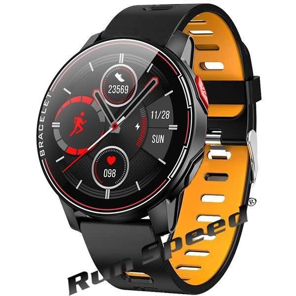 IP68 étanche montre intelligente Sport Fitness Tracker moniteur de fréquence cardiaque horloge intelligente Sport h - Black - WL9510