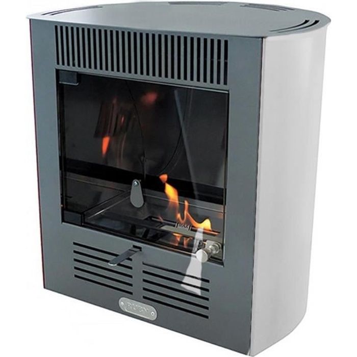 Poêle au bioéthanol 2300 W blanc chauffage maison RUBY MINI SMART
