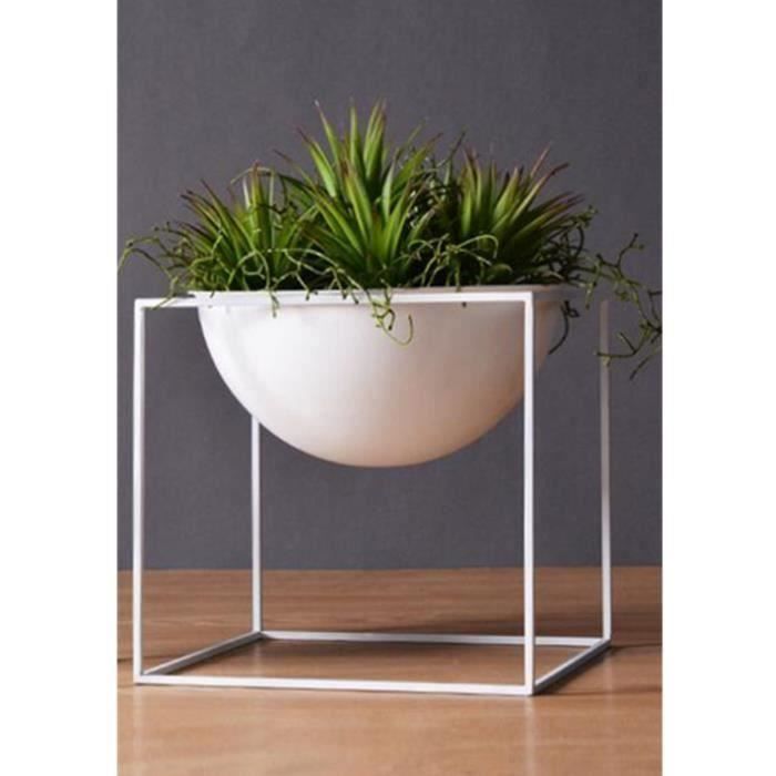 20CM Support De Pot De Fleur En Métal Support De Pot Planteur Jardin Décorations Sans Plantes BLANC Ve30583