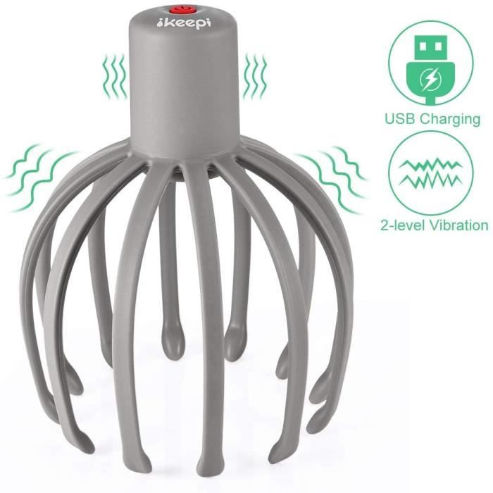 Accessoires de massage manuel électrique Massage de tête, ikeepi massage du cuir chevelu, gratte-tête, appareil de masse 179665