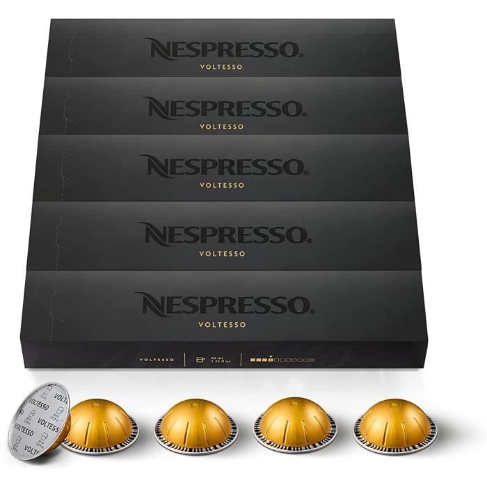 Vertuo – 50 Capsules de Café Voltesso – Intensité 4 – Pour Espresso 40 ml – (5 étuis de 10)[242]