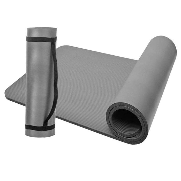 Tapis de sol gymnastique/ fitness / yoga 183 x 61 x 1,5 cm en NBR (Gris) - D-Work