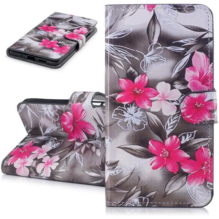Etui Samsung Galaxy J5 2017,Housse Galaxy J5 2017 Pochette en Cuir Portefeuille Support Intégré Flip Motif avec Silicone SouE6374