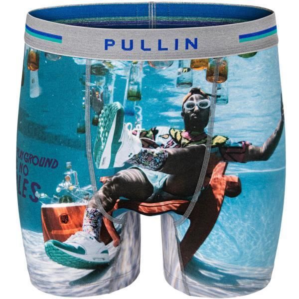 PULL IN Boxer Long Homme Coton Bio CHILLPOOL Bleu