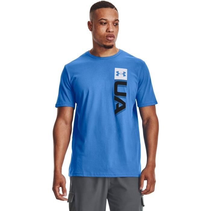 T-shirt Under Armour à manches courtes Boxed Wordmark - bleu brillant/noir - M