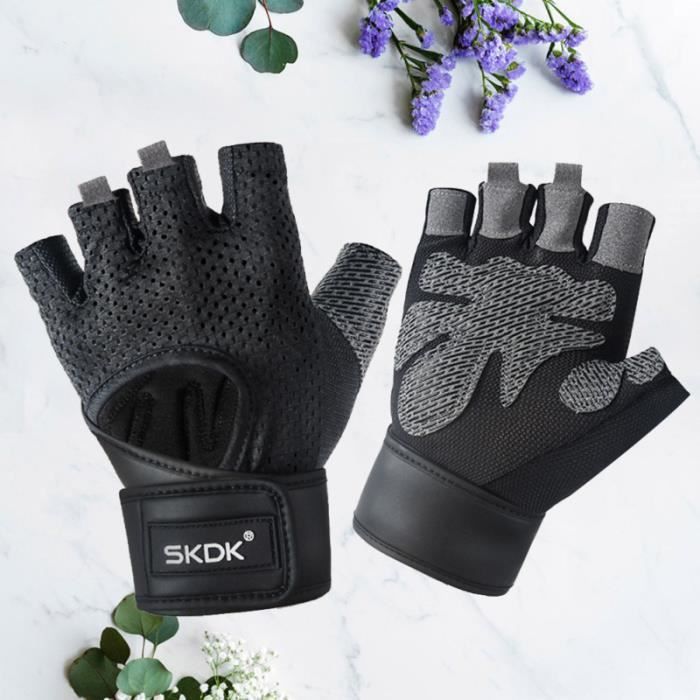 1 paire de gants de mitaines de musculation - mitaines de fitness - gants de musculation - gants de fitness fitness - musculation