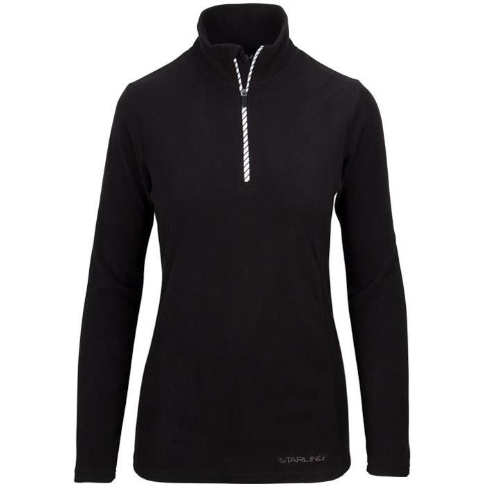 STARLING Pull Polaire Col Zippé - Femme - Noir
