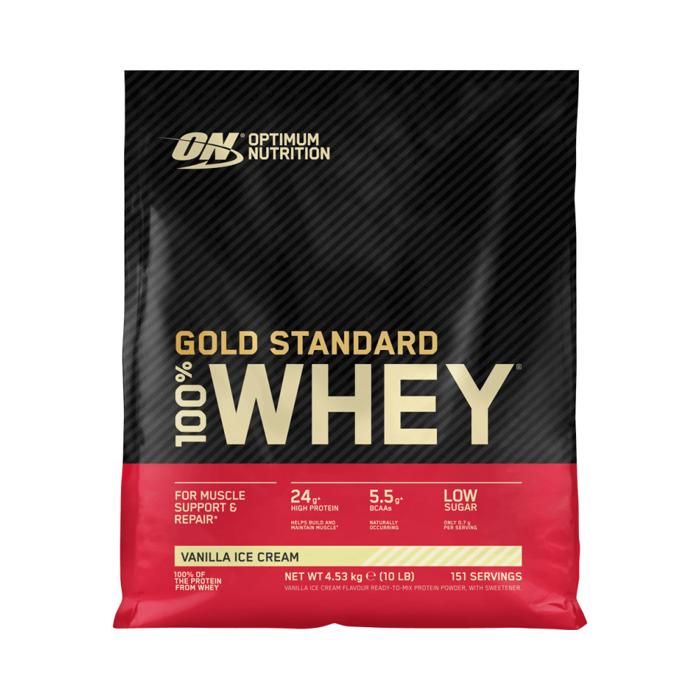 OPTIMUM NUTRITION Pot 100% Whey Gold Standard Vanille - 4,54 kg