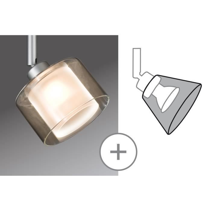 Paulmann 70174 DecoSystems abat-jour décoratif Twice e, opaque, verre