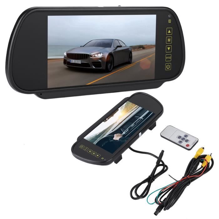 Moniteur de Rétroviseur Panoramique 16: 9, écran LCD de 7 Pouces Moniteur de Caméra de Recul pour Caméra de Recul pour Tous les