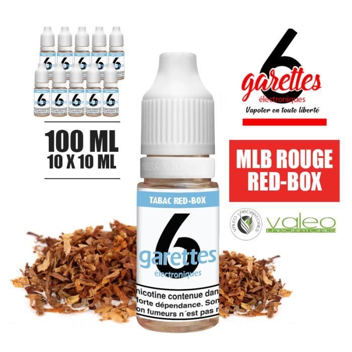 E-liquide 100ML saveur TABAC RED BOX avec 7MG de nicotine (e-liquide id : PRD1783) - (10x10ML)