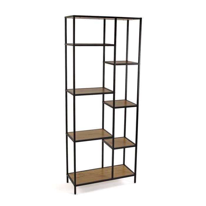 Étagère Murale Botle – 178x78 Cm – 30 Boîtes De Rangement Transparentes – Empilable