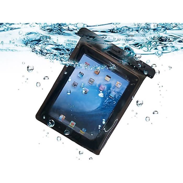 Etui housse etanche Waterproof pour iPad Tablette, Couleur: Noir, Modele: Tablette