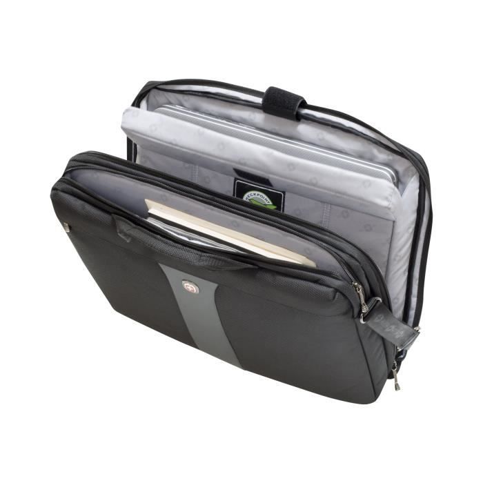 Wenger Legacy 17- Laptop Slimcase Housse d'ordinateur portable 17- noir-gris